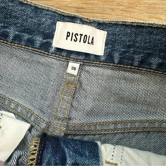Pistola Presley High Rise Women’s Medium Wash Distressed Denim Jeans Sz 26 NWOT - Picture 5 of 6